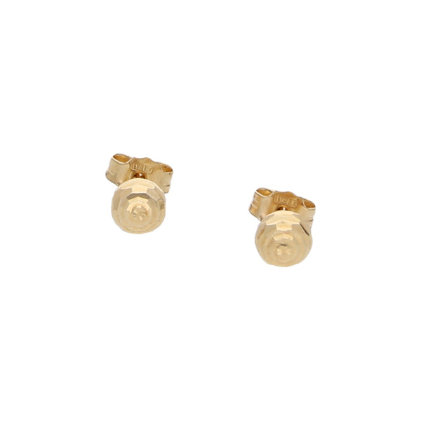 Broqueles facetados en oro amarillo 14 kilates.