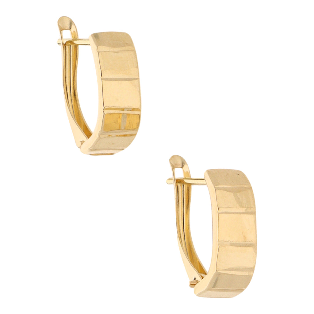 BA14-016 Aretes tipo topito en oro amarillo de 14 kilates con