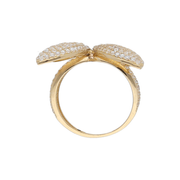 Anillo estilizado motivo mariposa en oro amarillo 14 kilates.