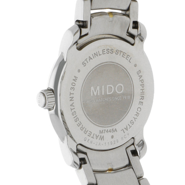 Reloj Mido para dama en acero inoxidable vistas chapa.