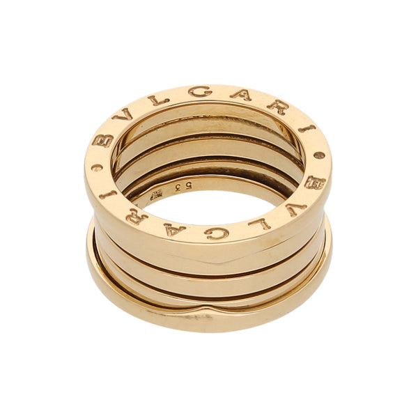 Argolla diseño italiano firma Bvlgari en oro amarillo 18 kilates.