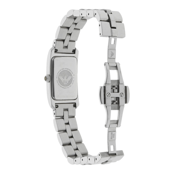 Reloj Emporio Armani para dama en acero inoxidable.