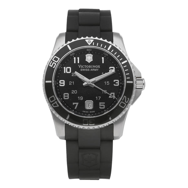 Reloj Victorinox Swiss Army para caballero en acero inoxidable correa caucho.