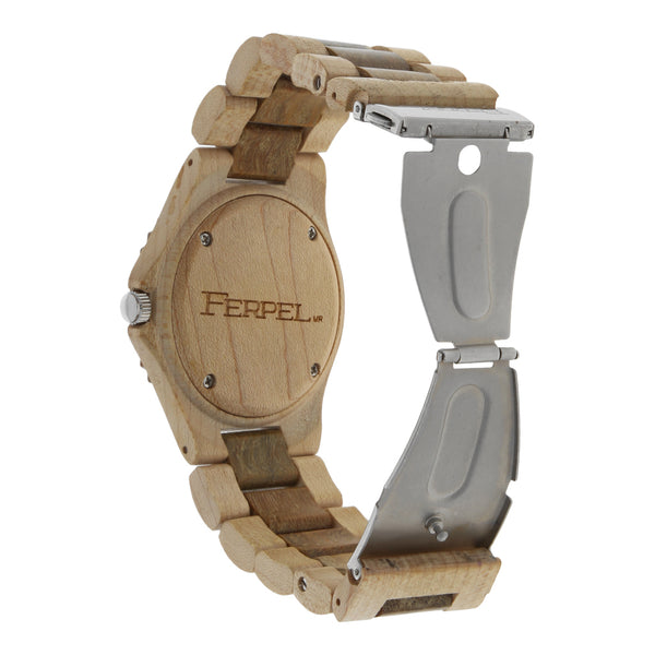 Reloj Ferpel para caballero en madera.