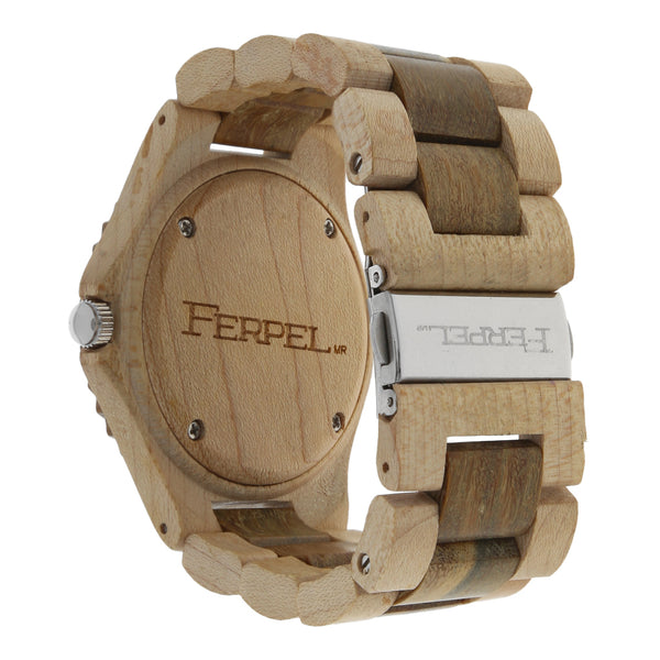 Reloj Ferpel para caballero en madera.