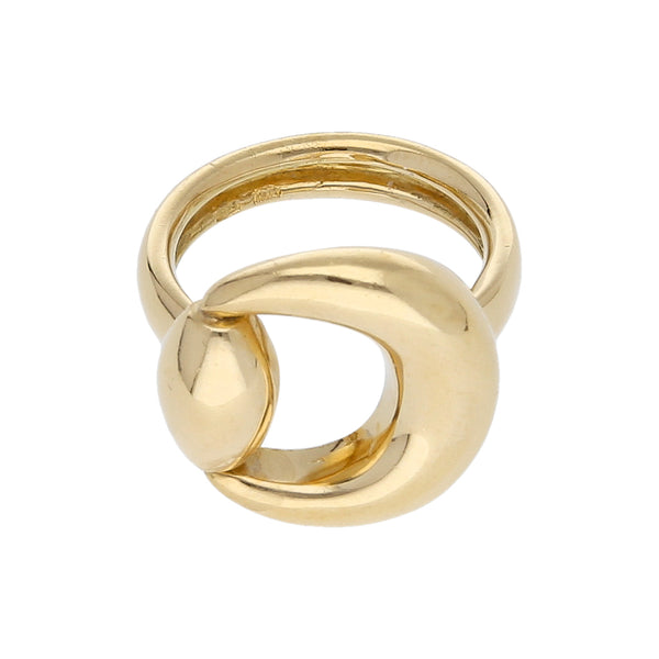 Anillo diseño italiano en oro amarillo 18 kilates.