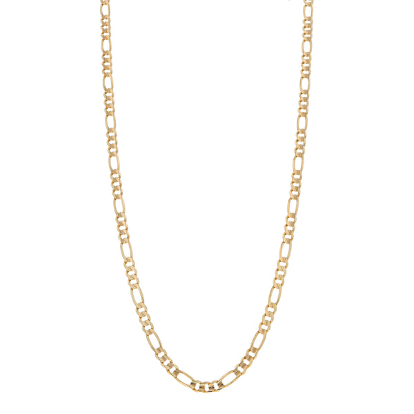 Collar de tres eslabones por uno en oro amarillo 14 kilates.