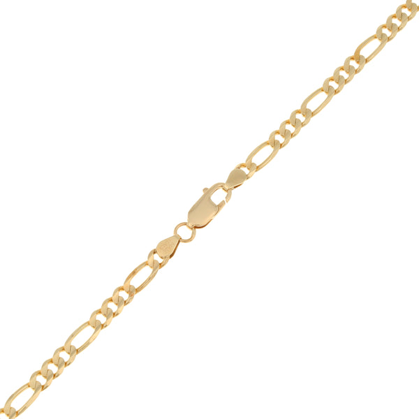 Collar de tres eslabones por uno en oro amarillo 14 kilates.