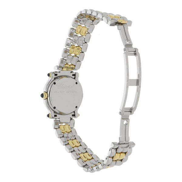 Reloj Chopard para dama modelo Happy Sport vistas en oro amarillo 18 kilates.