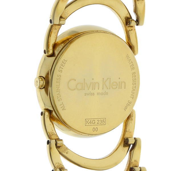 Reloj Calvin Klein para dama en acero chapa.