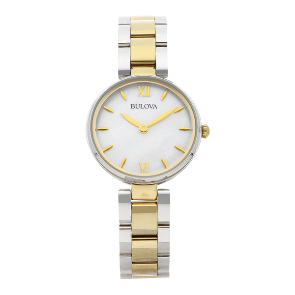 Reloj Bulova para dama en acero inoxidable vistas chapa.