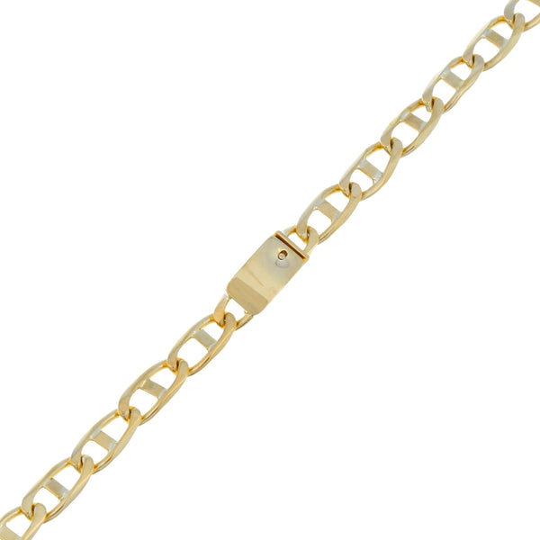 Collar eslabón nudo marino en oro amarillo 18 kilates.