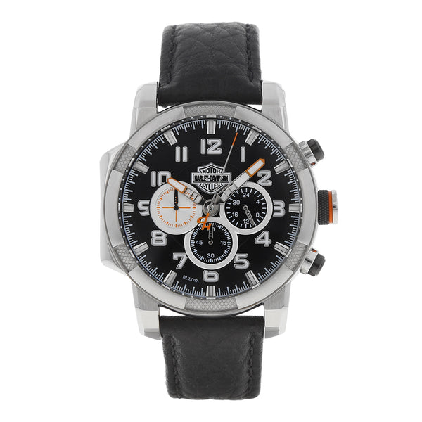 Reloj Harley Davison by Bulova para caballero en acero inoxidable correa piel.