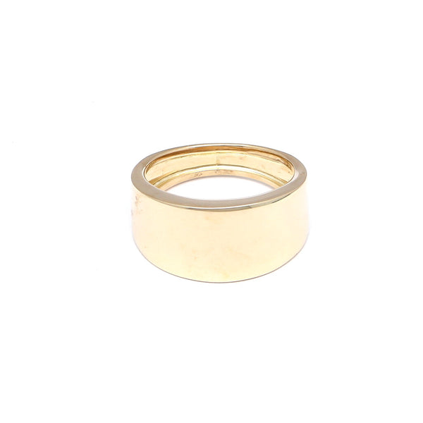 Anillo liso en oro amarillo 14 kilates.