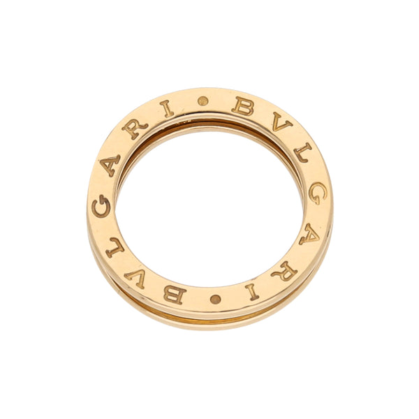 Argolla diseño italiano firma Bvlgari en oro amarillo 18 kilates.