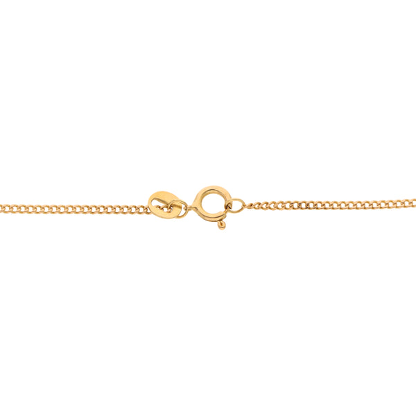 Pulsera eslabón barbado con aplicaciones motivo corazones en oro amarillo 18 kilates.