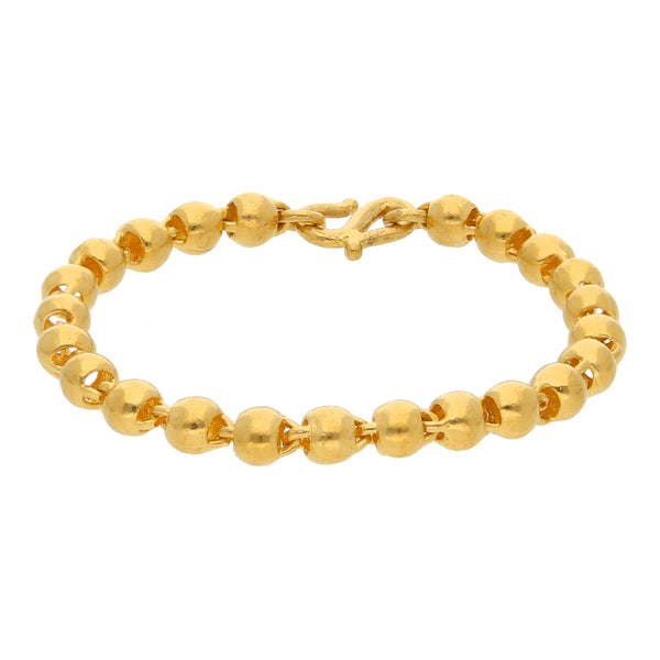 Pulsera eslabón hueco en oro amarillo 22 kilates.