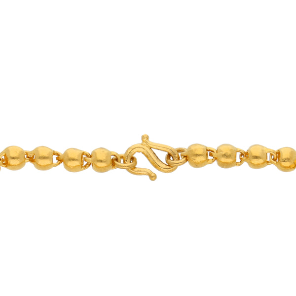 Pulsera eslabón hueco en oro amarillo 22 kilates.