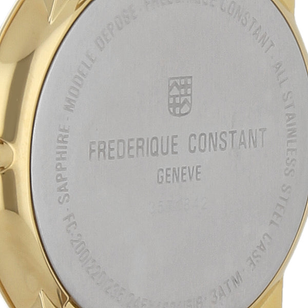 Reloj Frederique Constant para caballero en acero chapa correa piel.