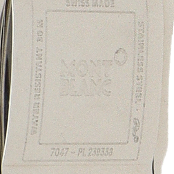 Reloj Montblanc para dama en acero inoxidable correa piel.