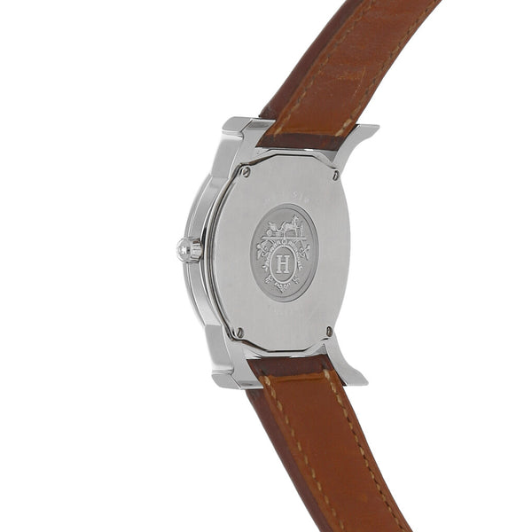 Reloj Hermès para caballero/unisex en acero inoxidable correa piel.