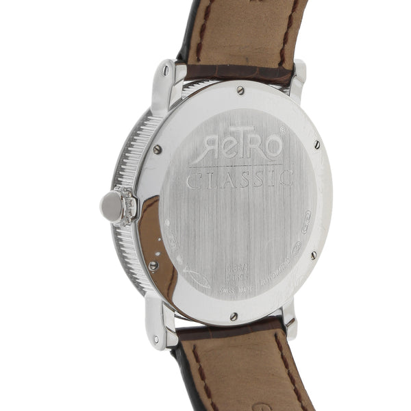 Reloj Gerald Genta para caballero modelo Retro Classic caja en oro blanco 18 kilates.