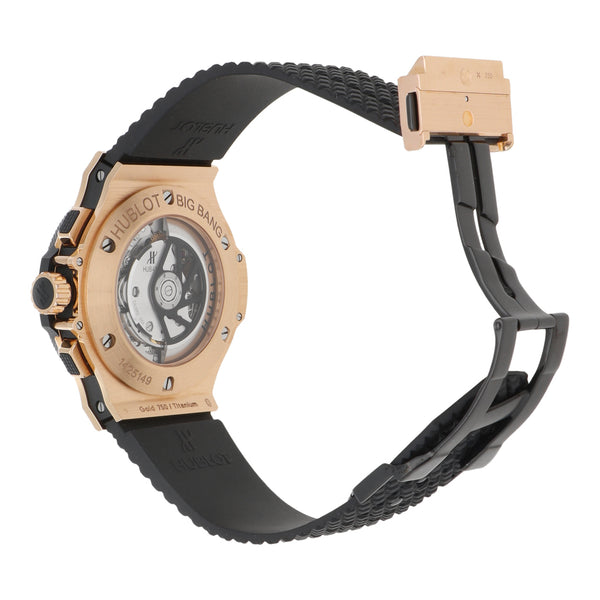 Reloj Hublot para caballero modelo Big Bang vistas en oro rosa 18 kilates.