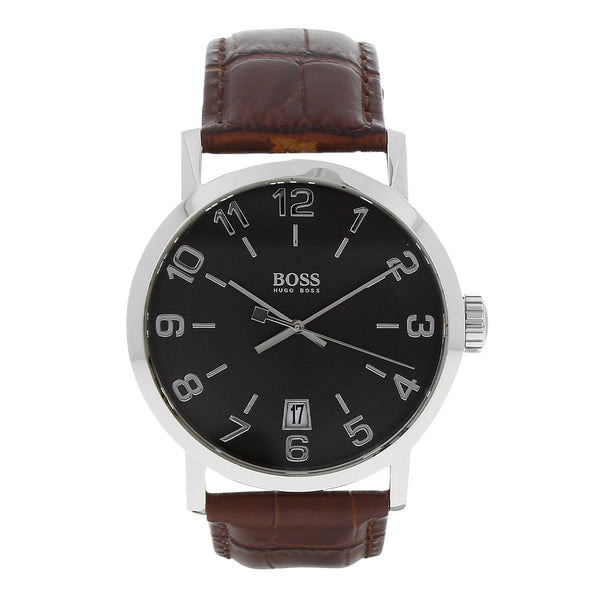 Reloj Hugo Boss para caballero en acero inoxidable correa piel.