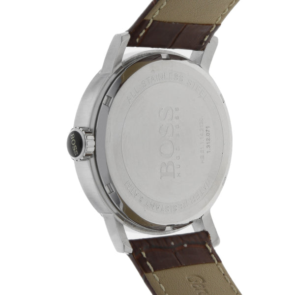 Reloj Hugo Boss para caballero en acero inoxidable correa piel.