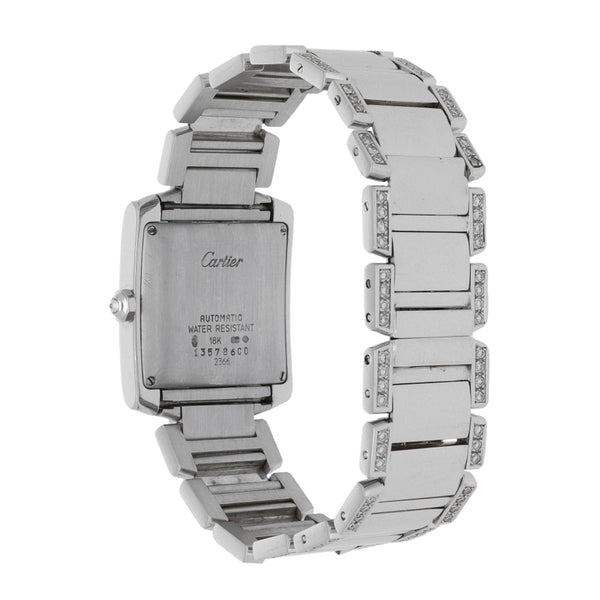 Reloj Cartier para caballero/unisex modelo Tank Française en oro blanco 18 kilates.