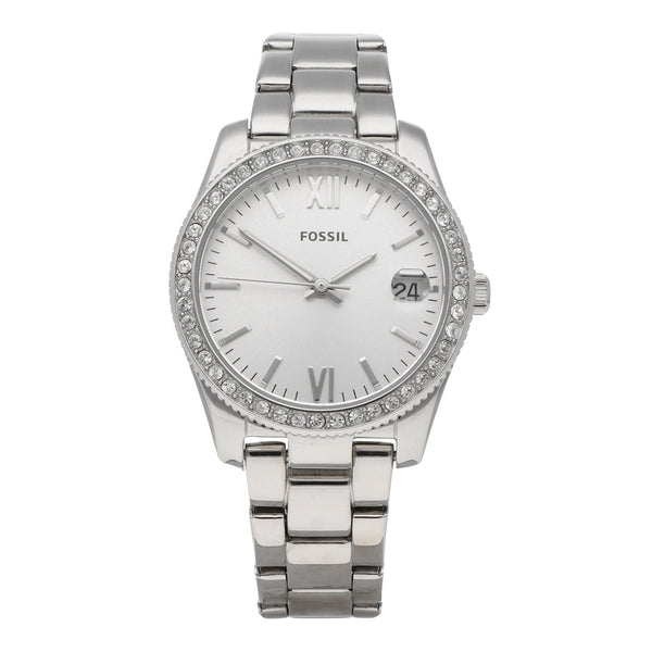 Reloj Fossil para dama en acero inoxidable.
