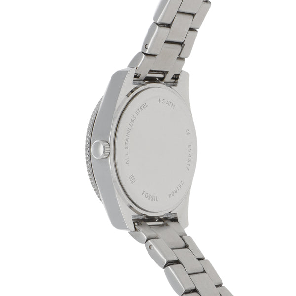 Reloj Fossil para dama en acero inoxidable.