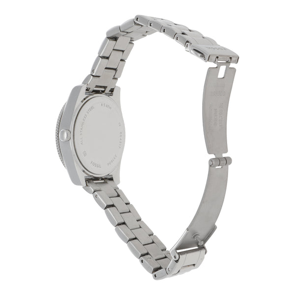 Reloj Fossil para dama en acero inoxidable.
