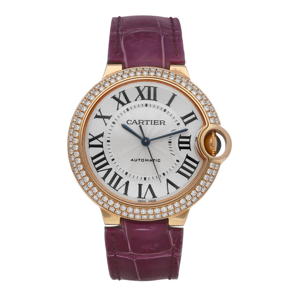 Reloj Cartier para dama modelo Ballon Bleu caja en oro rosa 18 kilates.