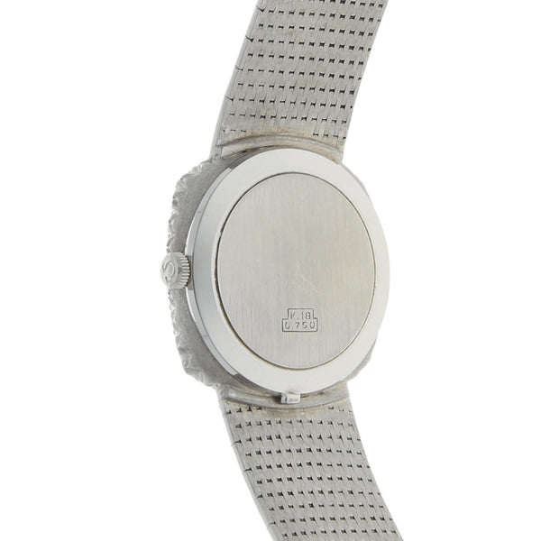 Reloj Omega para dama/unisex en oro blanco 18 kilates.