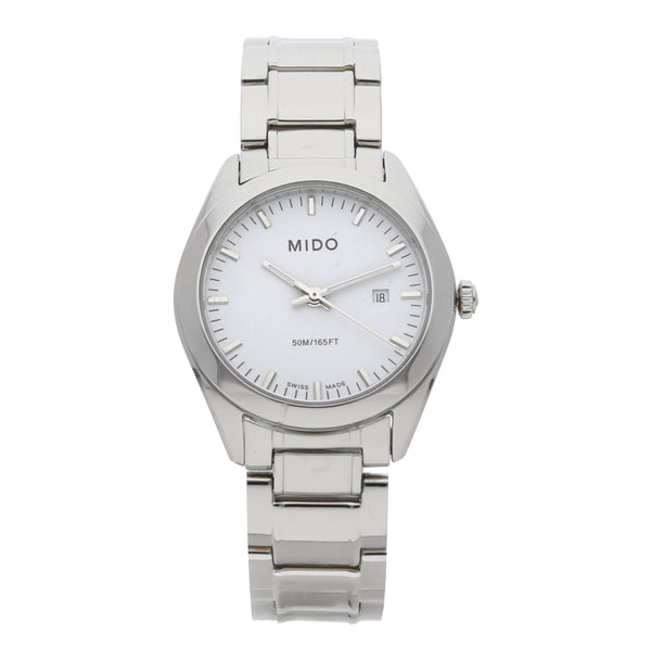 Reloj Mido para dama en acero inoxidable.