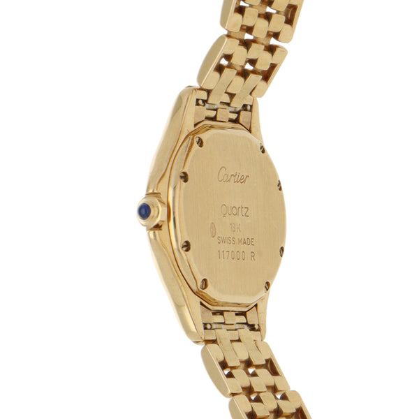 Reloj Cartier para dama modelo Cougar en oro amarillo 18 kilates.