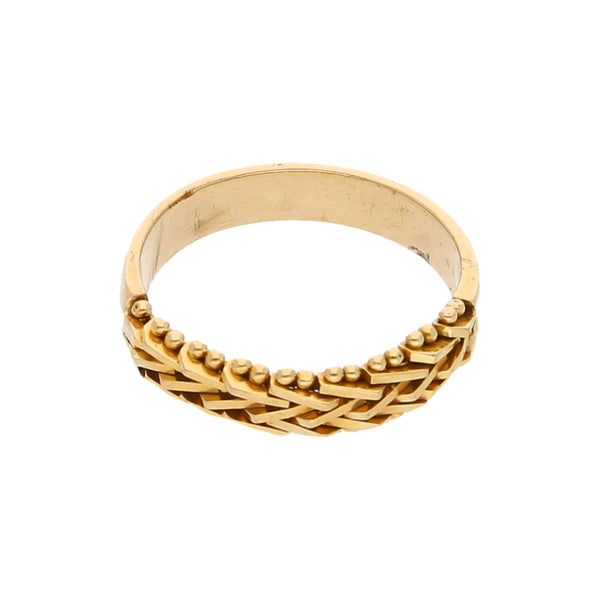 Anillo boleado en oro amarillo 18 kilates.