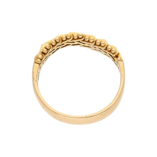 Anillo boleado en oro amarillo 18 kilates.