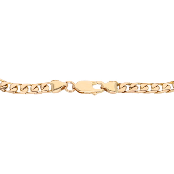 Pulsera para niño eslabón combinado en oro amarillo 14 kilates.