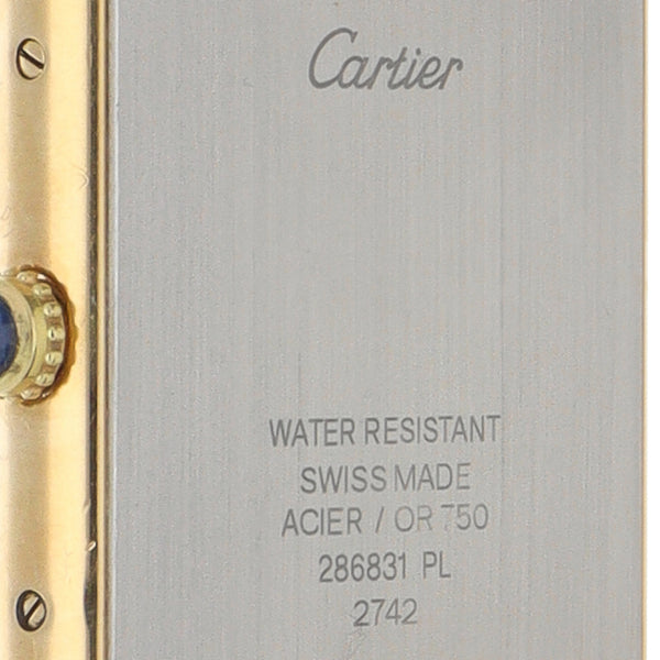 Reloj Cartier para caballero modelo Tank Solo caja en oro amarillo 18 kilates.