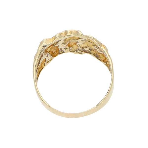 Anillo barroco en oro amarillo 14 kilates.