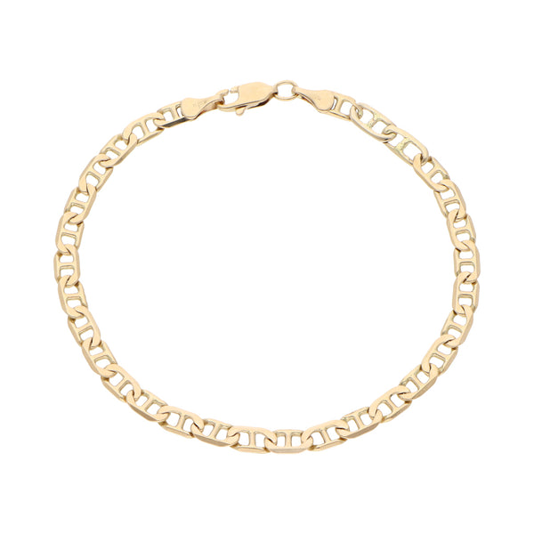 Pulsera eslabón nudo marino en oro amarillo 14 kilates.