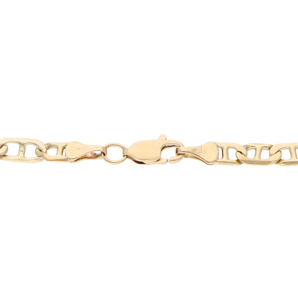 Pulsera eslabón nudo marino en oro amarillo 14 kilates.