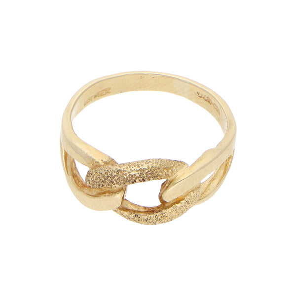 Anillo calado en oro amarillo 14 kilates.