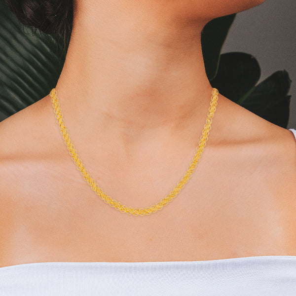 Collar eslabón encontrado en oro amarillo 16 kilates.