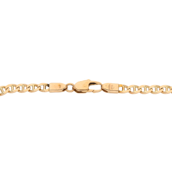 Pulsera eslabón nudo marino en oro amarillo 14 kilates.