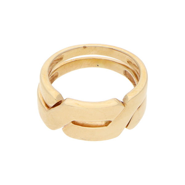 Anillo calado en oro amarillo 14 kilates.