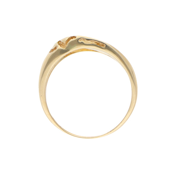 Anillo calado en oro amarillo 14 kilates.