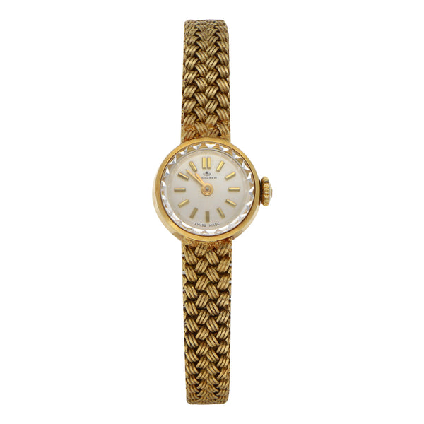 Reloj Bucherer para dama en oro amarillo 18 kilates.